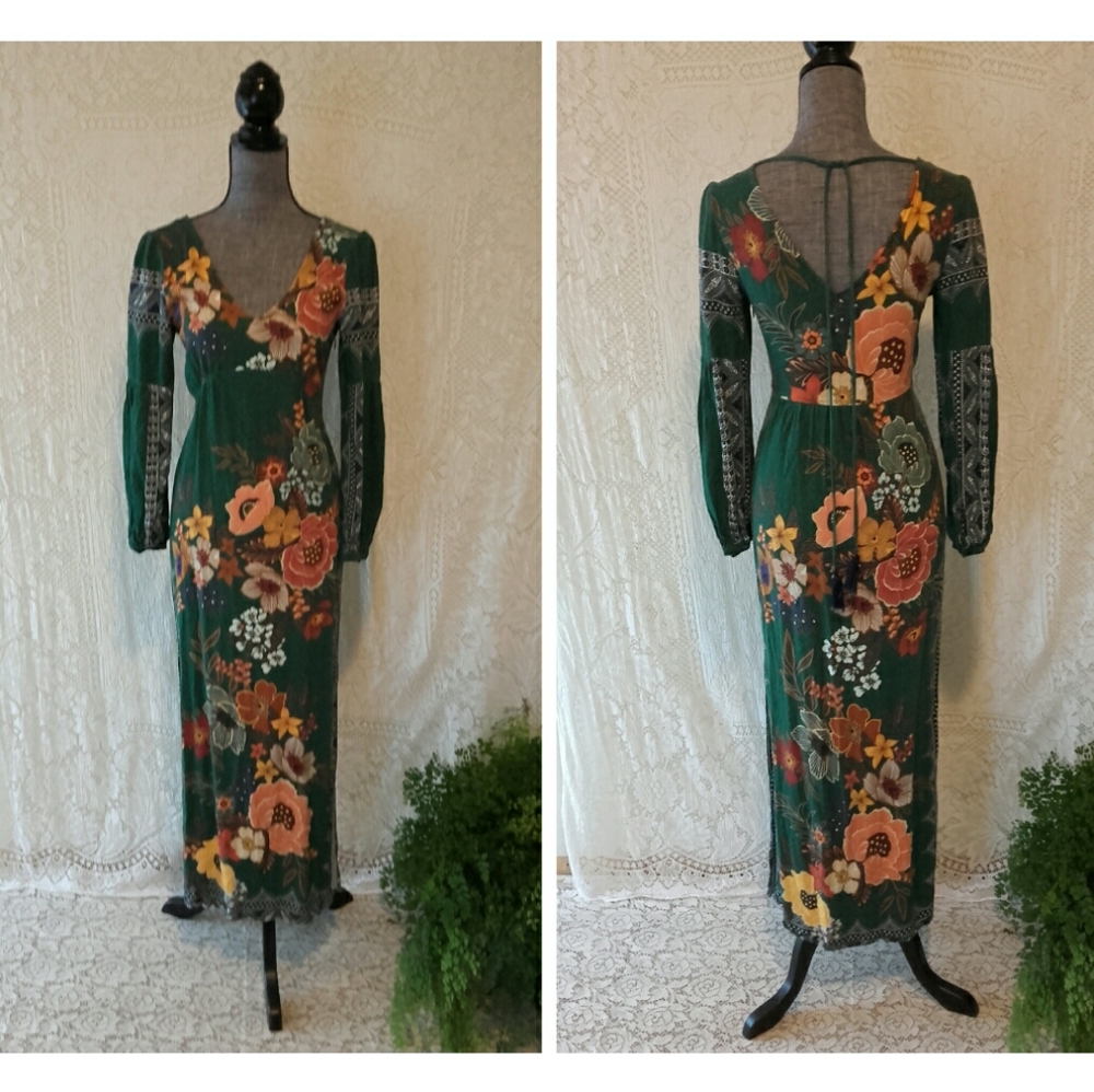 Farm Rio Green Verdor Maxi Dress